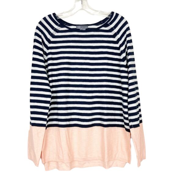 Vince Striped Color Block Long Sleeve Shirt Sz M - Picture 1 of 4